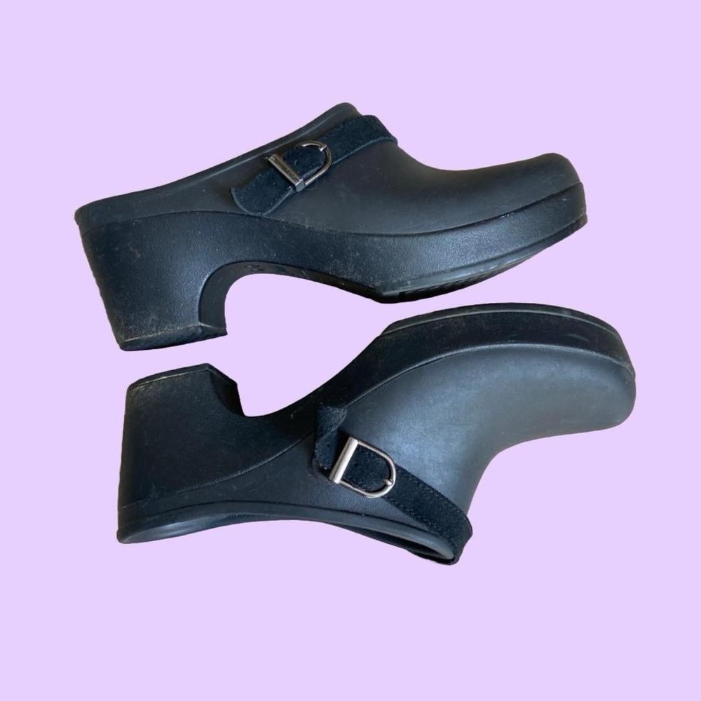 Crocs Sarah Black Slip On Heeled Dual Comfort Lightweight Clogs 🔥